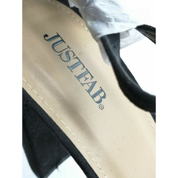 JUSTFAB Lorelai Faux Suede Ankle Strap Heels - Picture 10 of 12